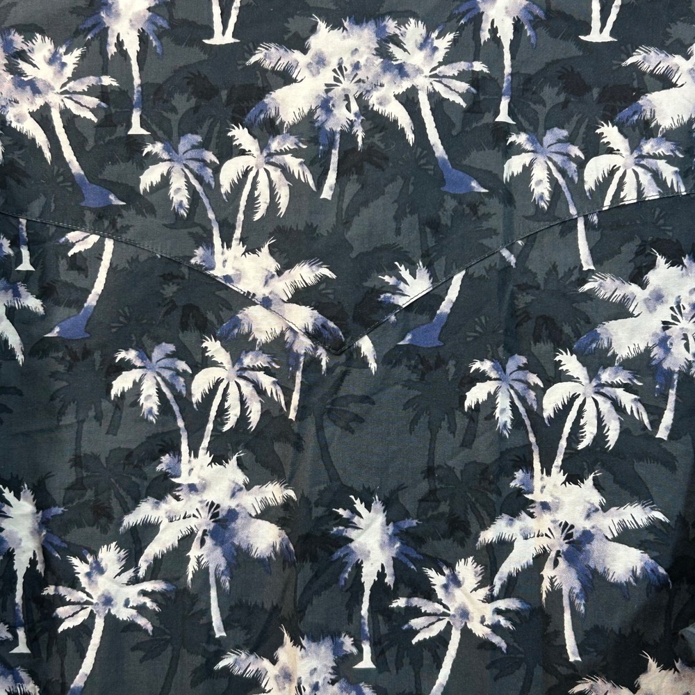 Rock & Roll Denim Mens Large Palm Tree Western Snap Shirt Modern Fit B2S9412 - Picture 7 of 11